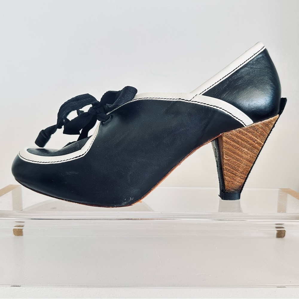 Shoes Florence black and white heeled shoe - Picture 6 of 9